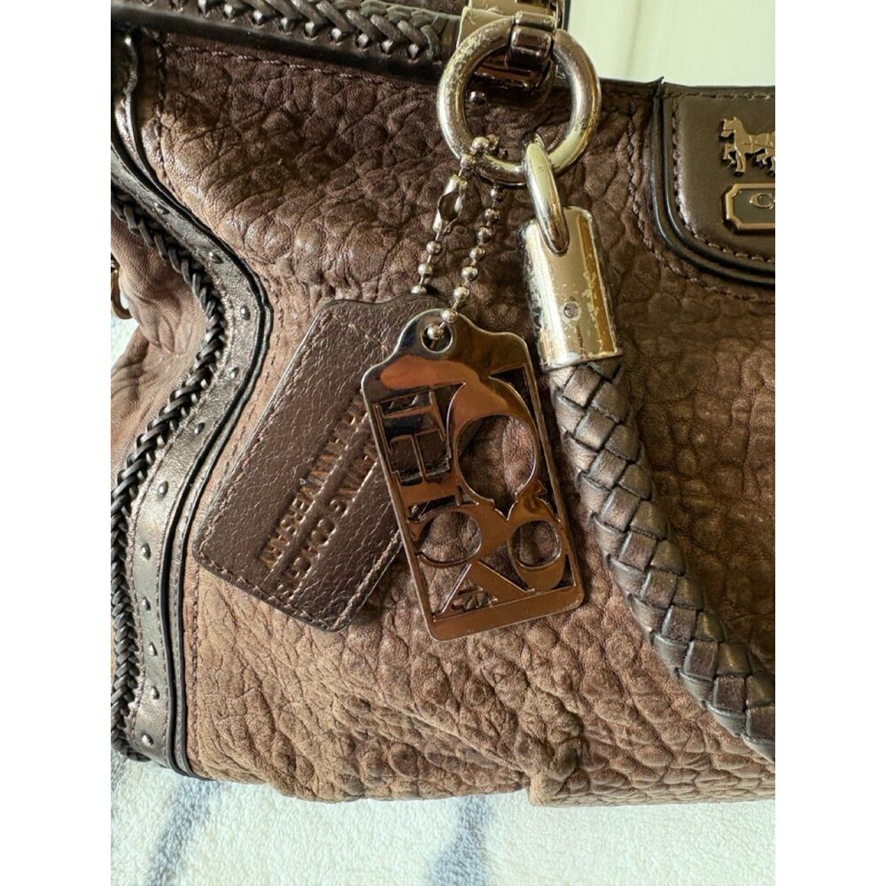 Coach 70th Anniversary Embossed Buffalo Caroline Dowel Satchel, Style #18661 - Picture 6 of 12
